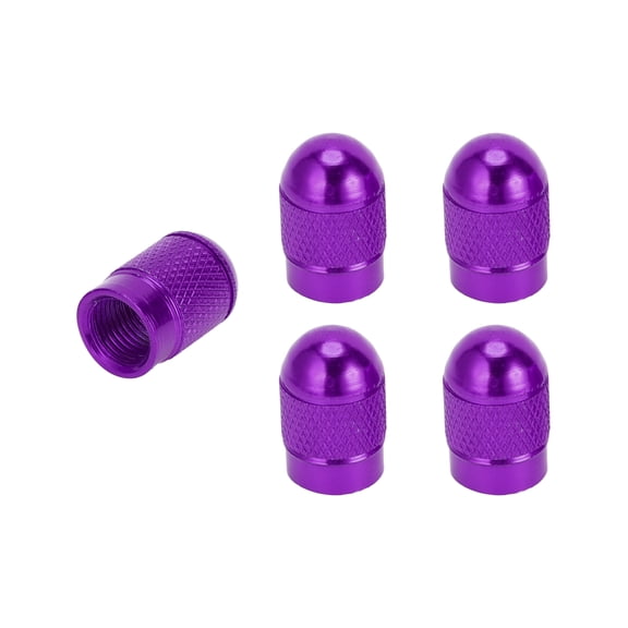 Tire Valve Stem Cap 10x16MM Car Wheel Valve Cap Aluminum Alloy Purple for Car Bike Motorcycle Truck 5pcs