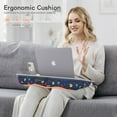 thumbnail image 3 of Lap Desk, Lap Desk with Cushion, Fits up to 17 inch Laptop, Pillow Designed, Portable Laptop Stand with Tray, Pad & Phone Holder, Home Office for Bed/Couch/Car/Reading/Writing,MillHome (Black), 3 of 8