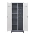 thumbnail image 5 of Metal Storage Cabinet, Metal File Cabinets With 4 Adjustable Shelves, Lockable Doors, Large Storage Cabinet For Kitchen Garage Home Office, 5 of 9