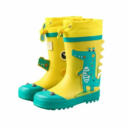 

Children s Rain Shoes Boys And Girls Water Shoes Baby Rain Boots Water Boots In Large And Small Children Toddlers Children With Elastic Cord Green 6Y-7Y