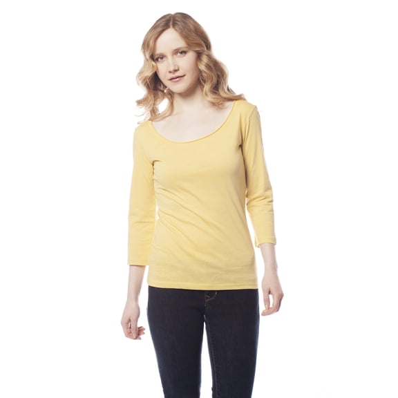 Scoop Neck 3/4 Sleeve Top