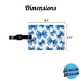 thumbnail image 3 of Blue Scattered Coquette Bows Watercolor Faux Leather Travel Luggage Tag, 3 of 7