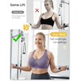 thumbnail image 4 of Support Sports Bras for Women: Padded Adjustable Crossback Full Coverage Bralette for Gym Dance - for C-DDD Large Bust, 4 of 13