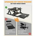 thumbnail image 6 of Hip Thrust Machine, 800LBS Plate-Loaded Glute Drive Band Peg, Heavy Duty Glute Bridge Machine with Weight Holder for Home Gym, Home Workout Equipment for Glute Muscles Building, 6 of 10