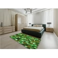 thumbnail image 4 of Ahgly Company Indoor Square Patterned Dark Forest Green Area Rugs, 6' Square, 4 of 6