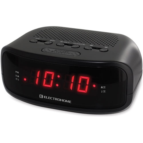 Electrohome Digital AM_FM Clock Radio with Battery Backup_ Dual Alarm_ Sleep & Snooze Functions