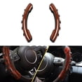 thumbnail image 4 of Para Coche Accesorios interiores de la cubierta del refuerzo del volante del coche (grano de madera de melocotón), 4 of 6
