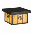 thumbnail image 5 of Meyda Tiffany 52808 Hyde Park Sprig 14" Wide Flush Mount Square Ceiling Fixture - Brown, 5 of 7