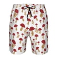thumbnail image 3 of Pofeuu Red Mushroom Prin Men's Swim Trunks Quick Dry Bathing Suit Swimming Board Shorts Mesh Lining Beach Swimwear-Medium, 3 of 6
