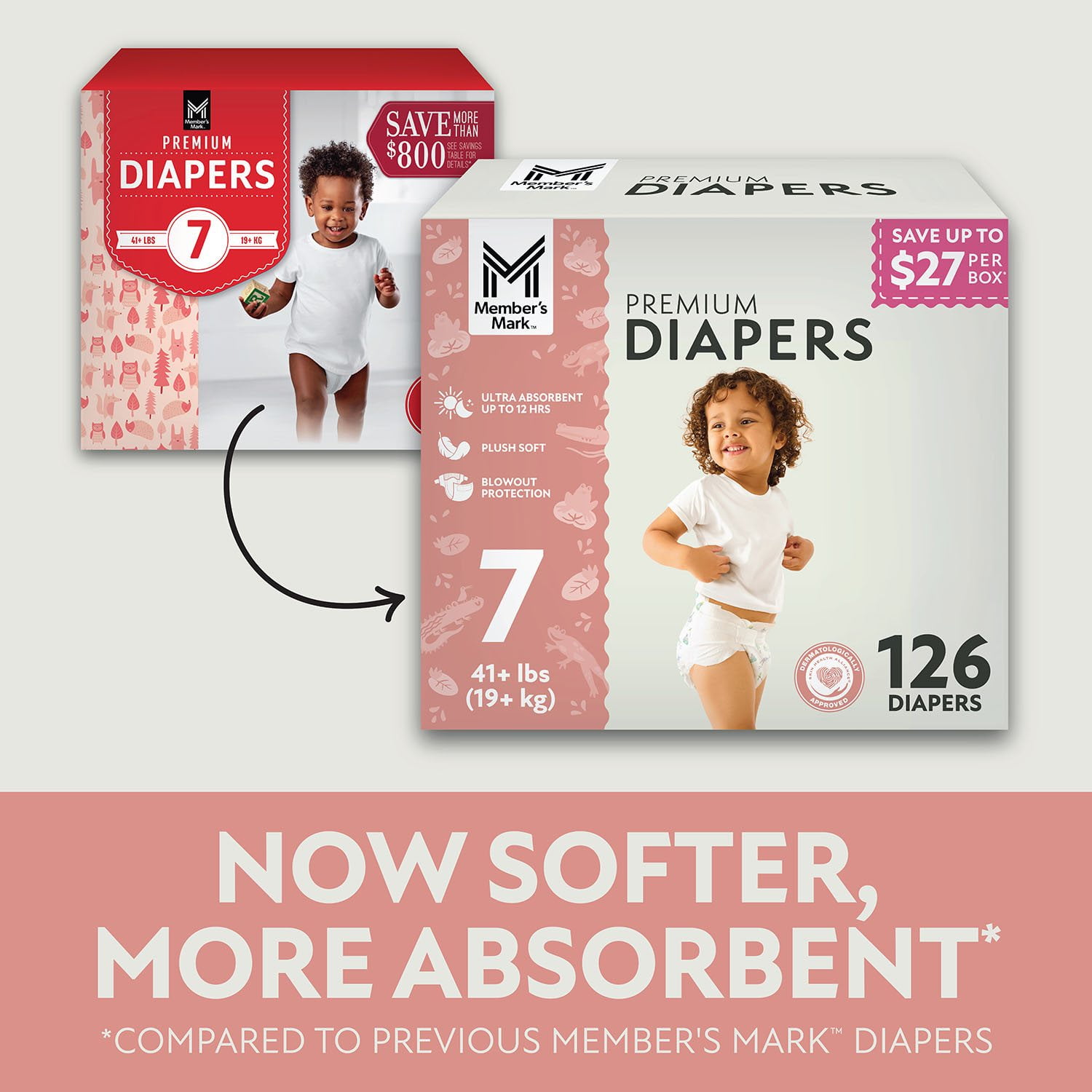 Member's Mark Premium Baby Diapers, Sizes: Newborn - 8