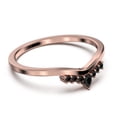 thumbnail image 3 of 0.12ct Engagement Black Diamond Moissanite Ring 18K Rose Gold Over Silver Wedding Band, 3 of 4