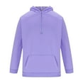 thumbnail image 5 of Oplxuo Men's Solid Color Hoodies Loose Casual Long Sleeve Pullover Hooded Sweatshirt Tops with Drawstring & Pocket, 5 of 5