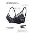 thumbnail image 2 of YANDW Minimizer Sheer Mesh Bras for Women Underwire Plunge Lifting Plus Size Bra, Black 40E, 2 of 7