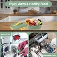 thumbnail image 4 of Electric Lunch Box Food Heater, Portable Food Warmer, Hot Lunch Warmer Heated Lunch Box for Adults, 75W 1.8L 12V-24V 110V Stainless Steel Container with SS Fork & Spoon and Insulated Carry Bag,Green, 4 of 8