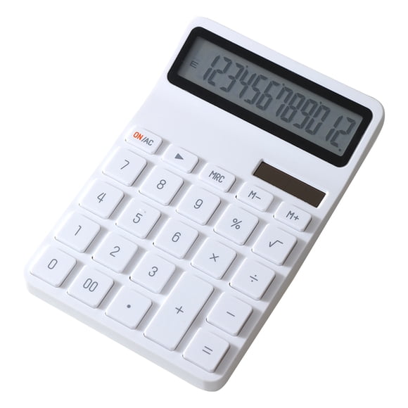 Methold Calculadora de escritorio con pantalla panorámica precisa de 12 dígitos Calculadora electrónica Calculadora científica Computadoras y accesorios blanco