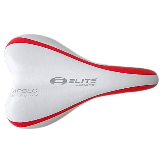 Asiento Sin Broche Blanco/Rojo D250 Bicicleta ELITE APOLO