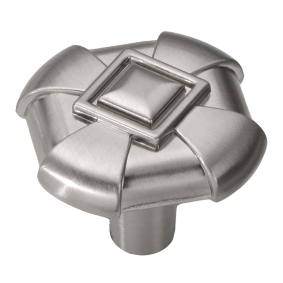 Hickory Hardware Chelsea Collection Knob, 1-1/8" Sq - Stainless Steel