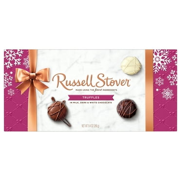 Russell Stover Truffles Assortment In Milk, Dark & White Chocolate 9.4 oz. Box