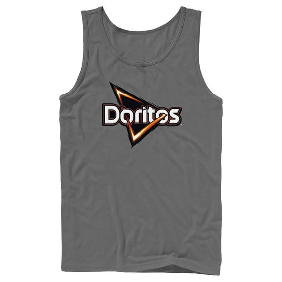 Men's Doritos Triangle Logo Tank Top Charcoal Small