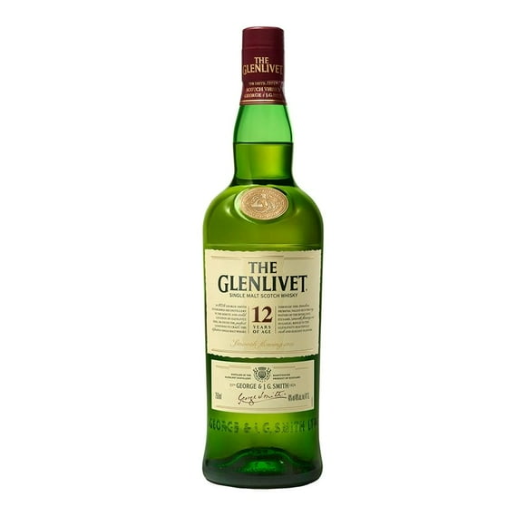Whisky The Glenlivet Escocés 12 años 750 ml