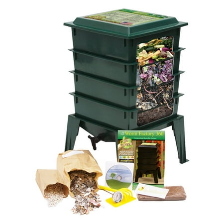 The Worm Factory® 360 Recycled Plastic Worm Composter - (Best Worm Composter Reviews)