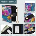 thumbnail image 5 of Small Wallet For Women Bifold Leather Pocket Coin Credit Card Holder With RFID Blocking Abstract Colorful Flowers, 5 of 6