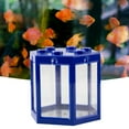 thumbnail image 3 of Hexagonal Fish Tank, Mini Fish Tank Row Aquarium Stackable Small Betta Fish Tank, Ant Feeding Case Mini Reptile Row Box, 4.72 x 4.13 x 4.53, 3 of 8