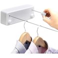 thumbnail image 1 of Corde à Linge Rétractable Intérieure avec Corde en Acier Inoxydable Réglable, Corde de Séchage Murale pour Balcon, Salle de Bain, 13.8 Pieds Ligne de Vêtements Rétractable (Noir), 1 of 7