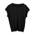 thumbnail image 4 of OKSALE Kids Girls Summer Cotton T Shirts Trendy Textured Plain Tshirt Casual Loose Short Sleeve Blouses Comfy Crewneck Shirt for Toddler Kids 6-15 Years Age, 4 of 4