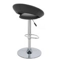 thumbnail image 3 of Modern Home Rho "Leather" Contemporary Adjustable Height Counter/Bar Stool (Black Licorice), 3 of 6