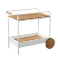 thumbnail image 2 of SEI Furniture Randburg Outdoor Bar Cart With Storage, 29"H x 34-3/4"W x 18-1/2"D, White, 2 of 4