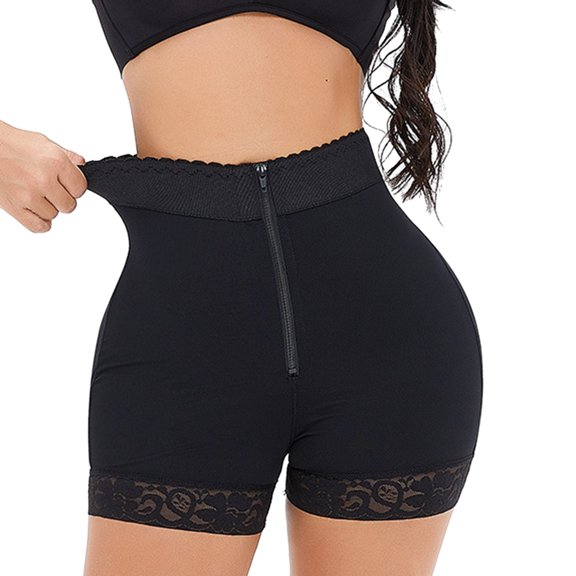 OSOLU Women Yogas High Waist Abdominal Lifting Panties Postpartum Waist Body Sculpting Body Boxer Workout Stretchy Running Tummy Control Joggers Bottoms Black XXL