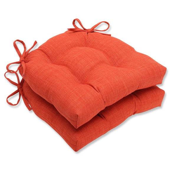 Pillow Perfect Pure Shock - Juego De 2 Cojines Reversibles Para Silla, 16 X 4 X 15,5 Pulgadas, Color Rojo