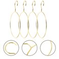 thumbnail image 2 of 4pcs Nordic Style Scarf Ring Hanger Closet Clothes Hanger Metal Belt Hangers, 2 of 7