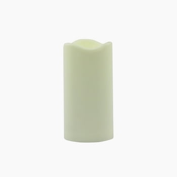 Flame Glow 2.9 x 5.9 inch Plastic Flameless LED Pillar Candle, Ivory, Single Pack