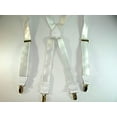 thumbnail image 2 of Hold-Ups 1" wide Satin finish White Formal Suspenders X-back Patented No-slip gold clips, 2 of 4