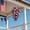 Blue Red, variant on FeiFu Patriotic Hanging Flower Basket, Outdoor Weather-Resistant Decorative Planter, Red White Blue Themed Porch Ornament for Independence Day Cesta Colgante Patriótica para Exteriores
