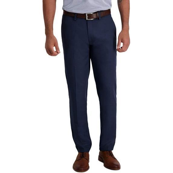 Haggar Mens Cool 18 Pro Slim Fit Premium Flex Flat Front Pant