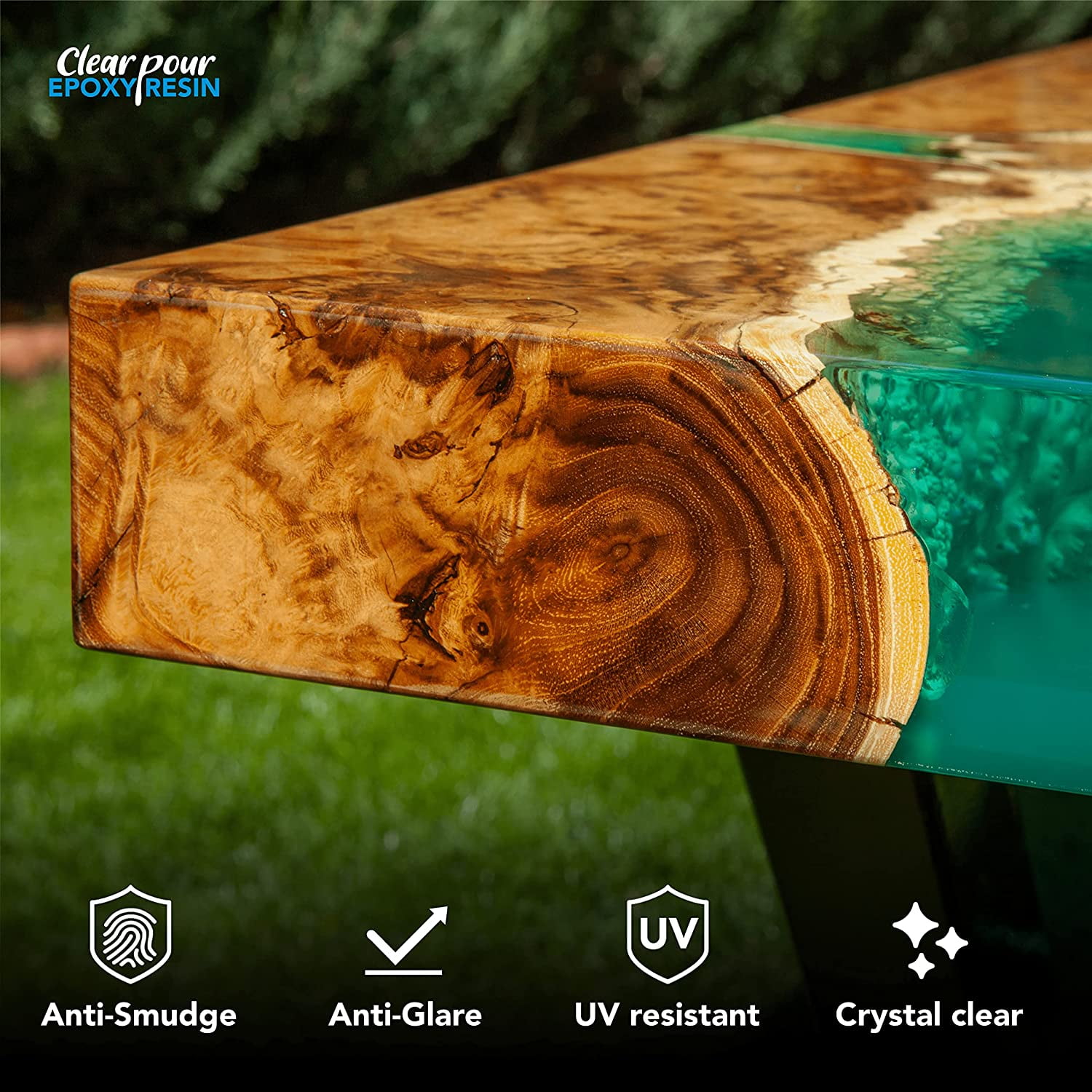 Clear Pour Epoxy Resin Kit Clear Epoxy Adhesive Epoxy Adhesive,1 Gallon, 2 Pieces