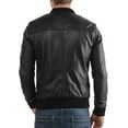 thumbnail image 2 of Men Leather Jacket New 100% Genuine Soft Lambskin Slim Biker Bomber Coat A187, 2 of 3