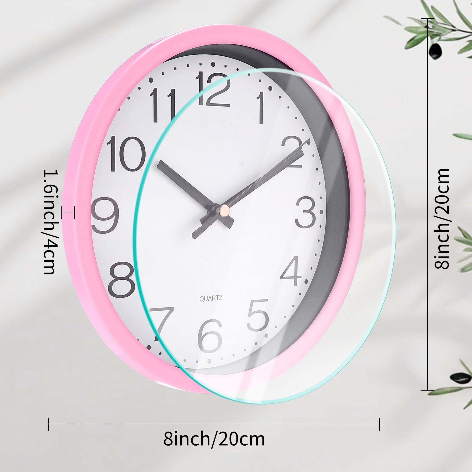 Unique Bargains Silent Non Ticking Battery Operated Modern Wall Clocks White