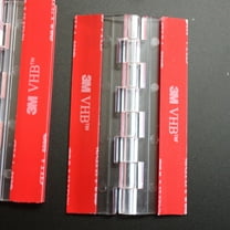 4 x Acrylic Hinges, No glue required, Self Adhesive, Transparent Clear Plastic Acrylic 75mm -4 Pack-, (2 61/64 in)