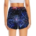 thumbnail image 2 of Lsque Glasses And Fireworks Printed Women's Running Shorts with Liner Pockets,Elastic Quick Dry Workout Athletic Gym Yoga Shorts,Womens High Waist Shorts-Large, 2 of 9