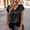 Y2-Black, variant on Silk Satin Tops for Women Cap Short Sleeve V Neck Tops Solid Color T-Shirts Business Work Casual Summer Loose Top,Red M