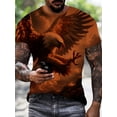 thumbnail image 5 of Men's Summer Eagle 3D Digital Printing T-Shirt Trendy Brand, 5 of 11