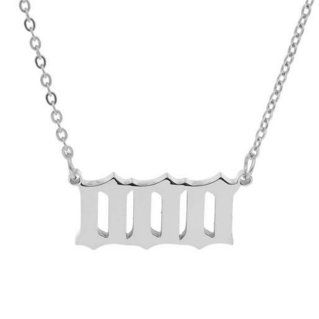 Uds colgante de collar con número de Ángel collar de acero inoxidable chapado en oro/plata Wmkox8yi sjalhkljlk5947