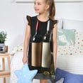 thumbnail image 4 of Fotbe Two Bottles Of Red And White Wine Vestido de Dormir para Niñas de 3 a 10 Años, Mangas Cortas, Estilo Princesa, Pijama Camisón con Mangas Voladas-Medium, 4 of 6