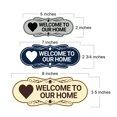 thumbnail image 4 of Designer Welcome To Our Home Sign (Navy Blue / White) - Small, 4 of 4
