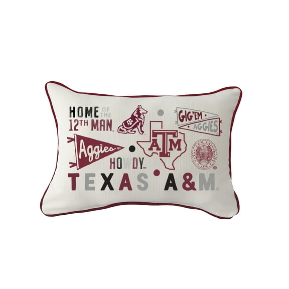 Little Birdie  Texas A&M Aggies Rectangular Piped Pillow