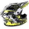 Cyclone ATV MX Motorcross Dirt Bike Quad Offroad Helmet, Yellow